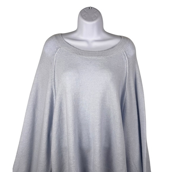 Vince Camuto Sweater Top Womens XL‎ Frozen Blue Knit Pullover Oversized NWT NEW - Picture 2 of 12